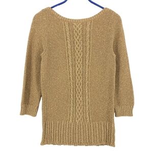 RALPH LAUREN Cable Knit Sweater  Threading Size S